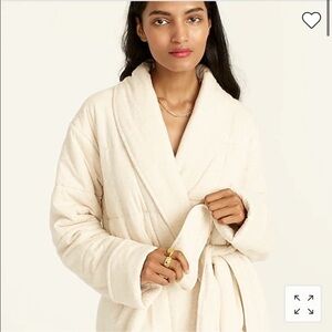 Skin X J.Crew quilted robe